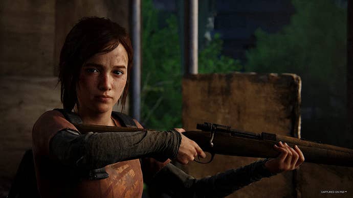 Ellie wieldz a cold-ass lil crossbow up in tha remake of Da Last of Us part 1