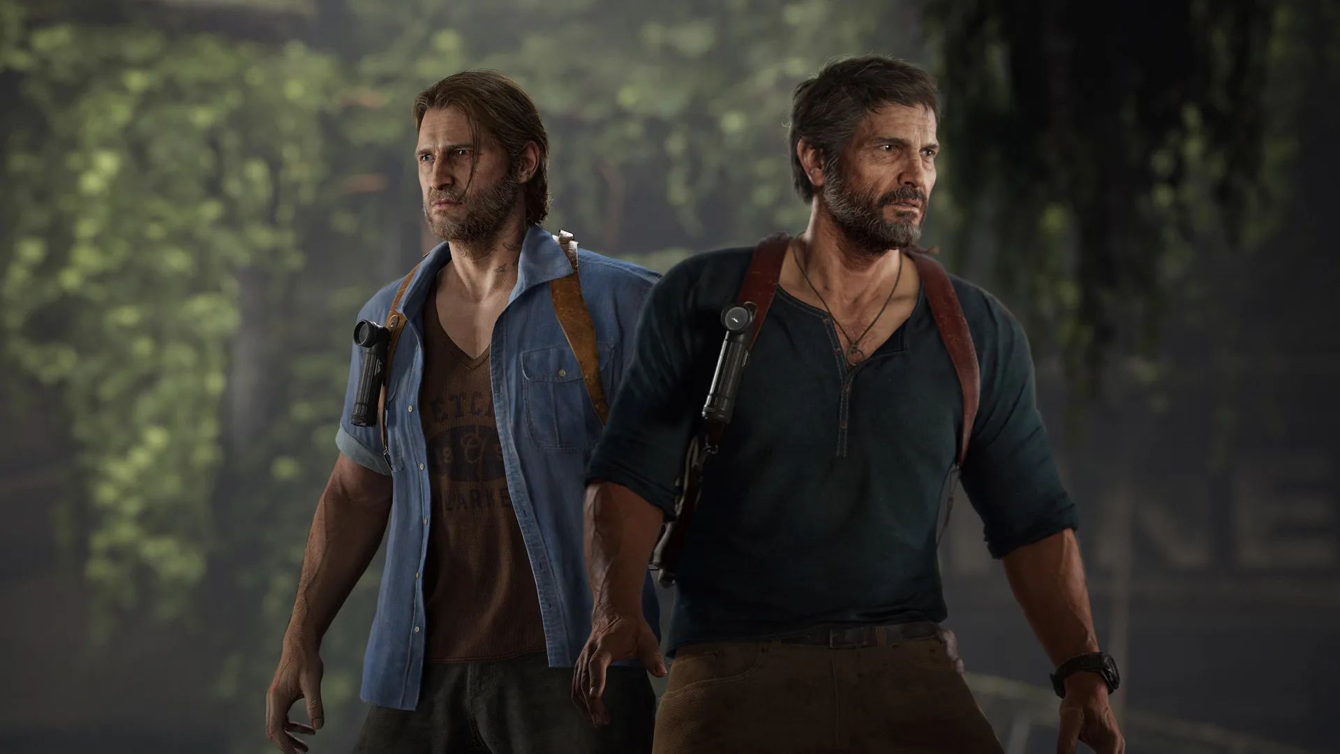 Tommy and Joel from The Last Of Us dressed like Sam and Nathan Drake from Uncharted. - 3