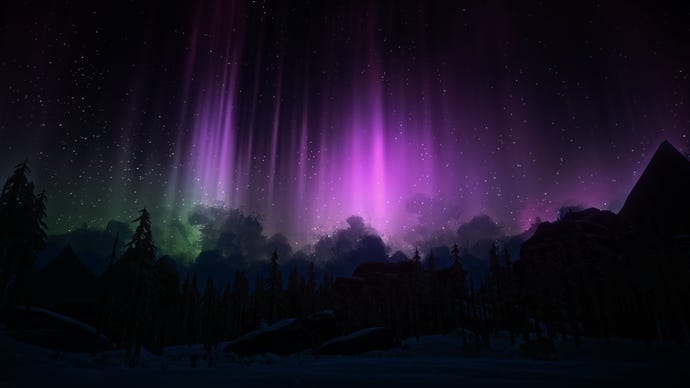 A screenshot of The Long Dark’s aurora.
