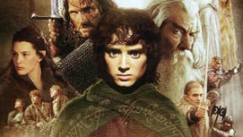 A floating heads poster for Lord of the Rings showing Frodo, Gandalf, Aragorn, and various other characters.