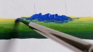 Painting video game assets with real paint for The Master's Pupil.