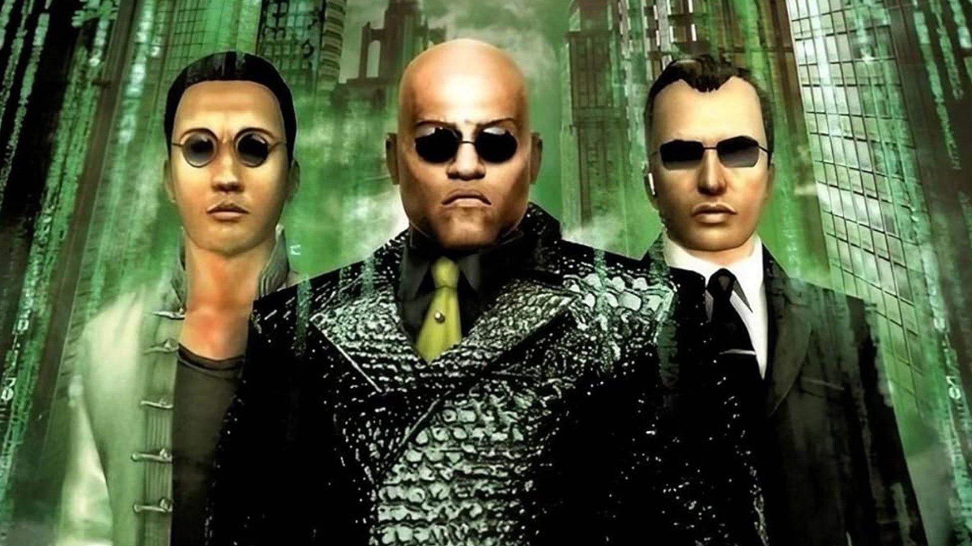 Laurence Fishbourne's quality  from The Matrix and 2  different   characters successful  cardinal  creation  for The Matrix Online.