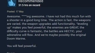 The new Doom campaign turns around Steam user reviews