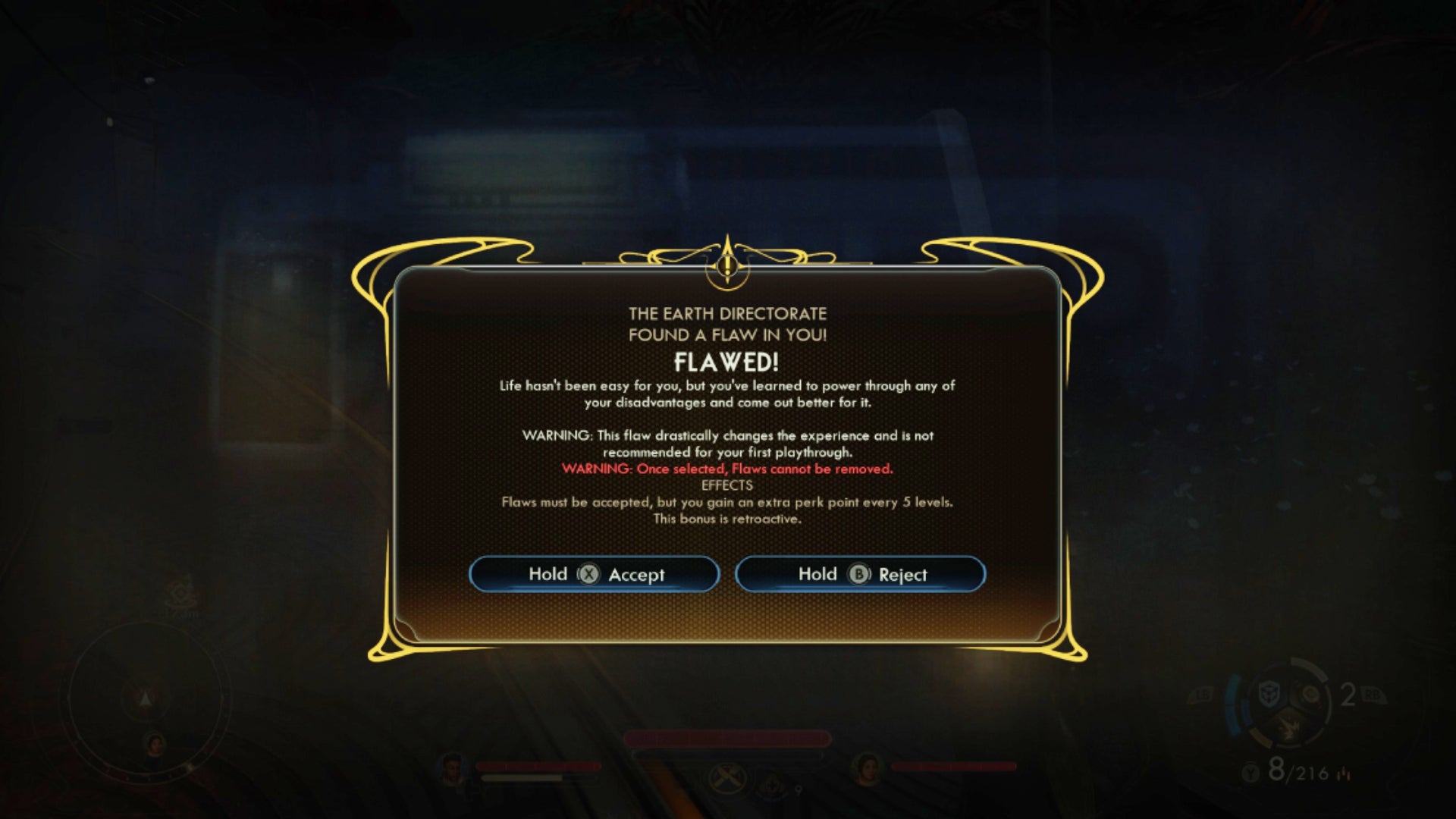 The player being diagnosed with the flawed flaw in The Outer Worlds 2. - 6