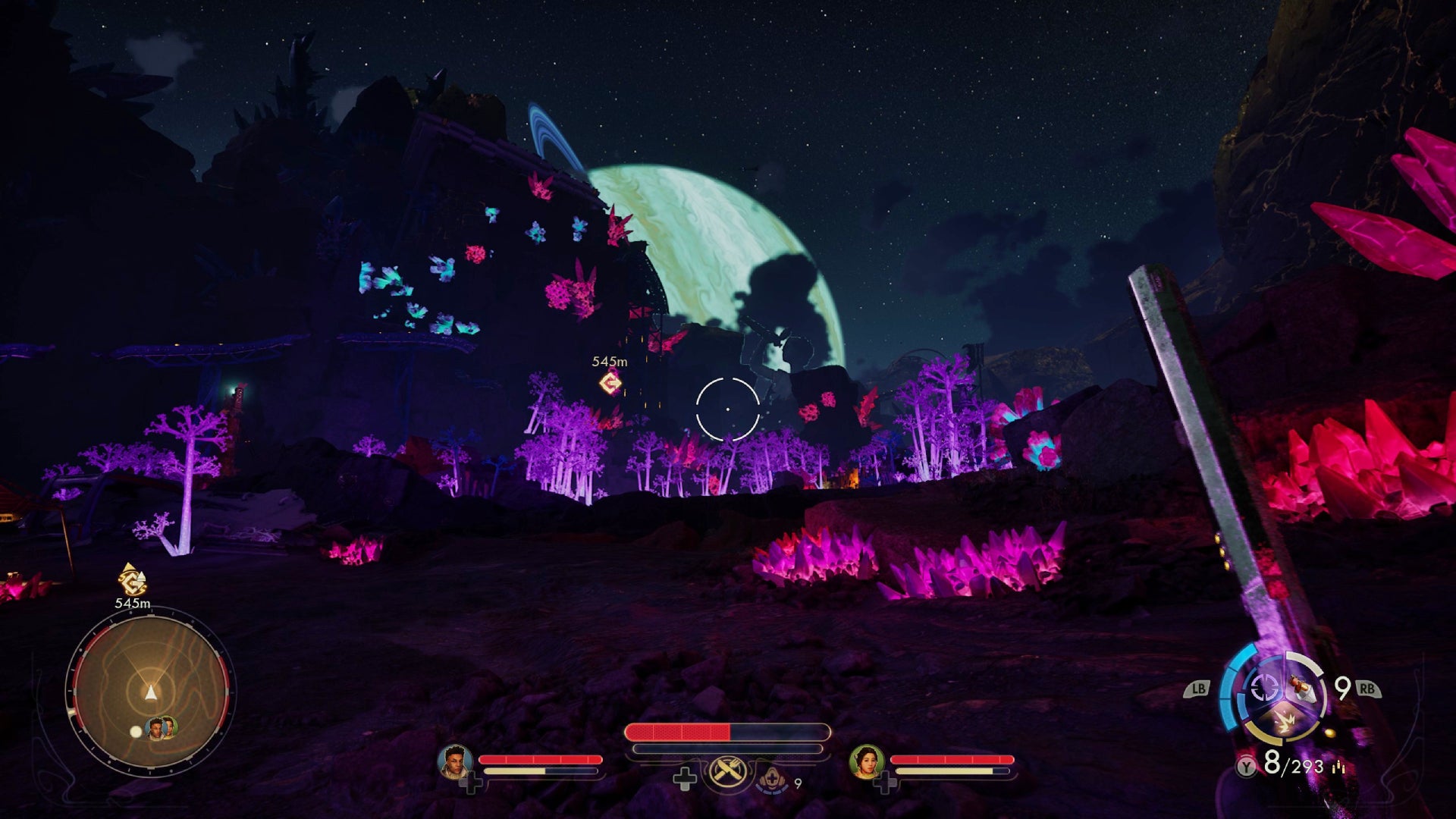 Wandering across a scenic planet in The Outer Worlds 2. - 3