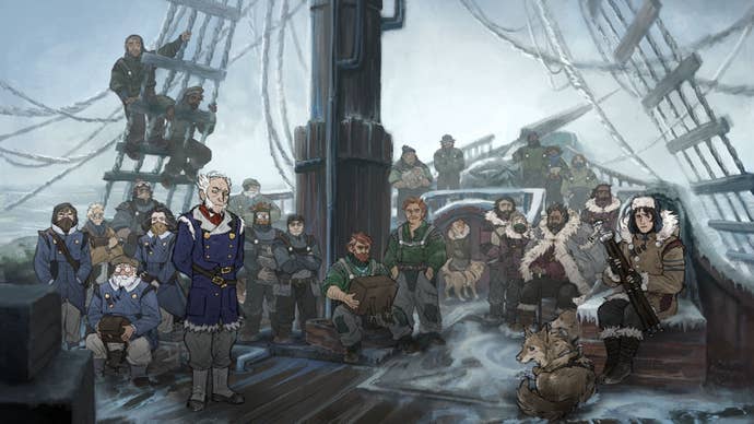 The ship’s crew of the ill-fated arctic voyage in The Pale Beyond