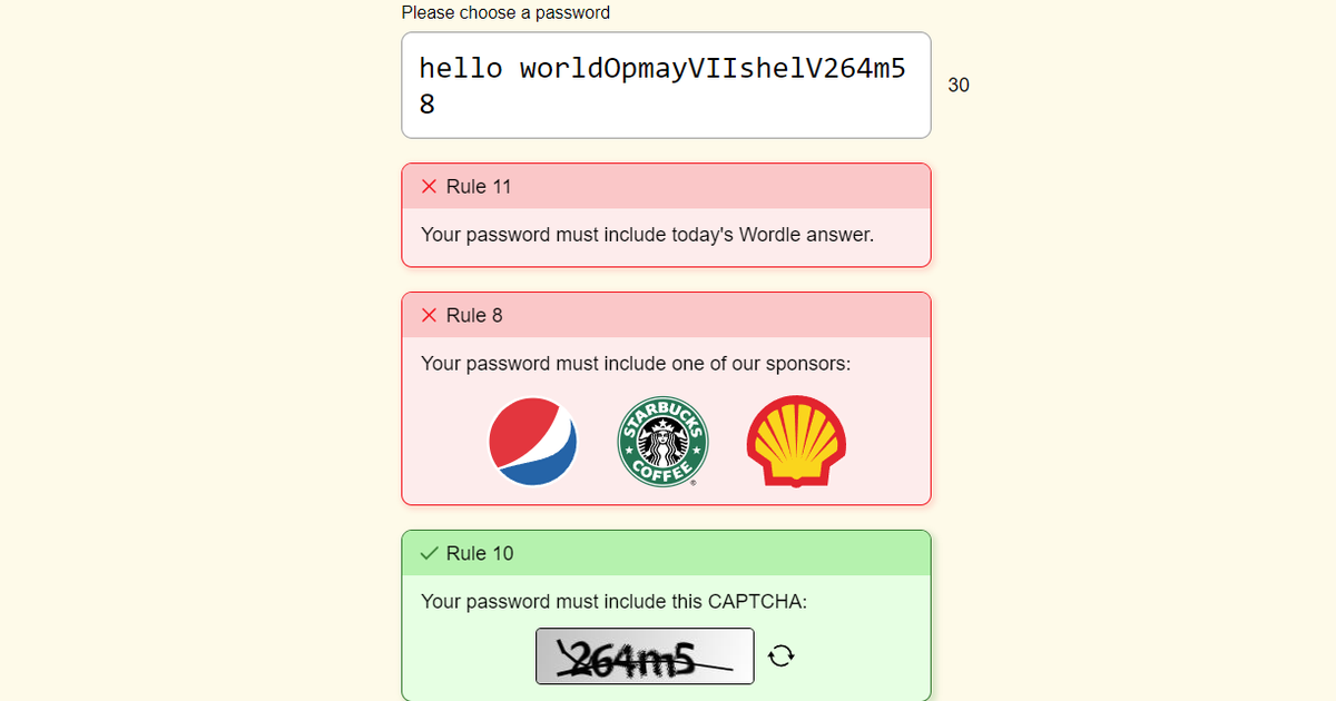 George Password Riddles This fun free game is all about silly password rules | Rock Paper Shotgun