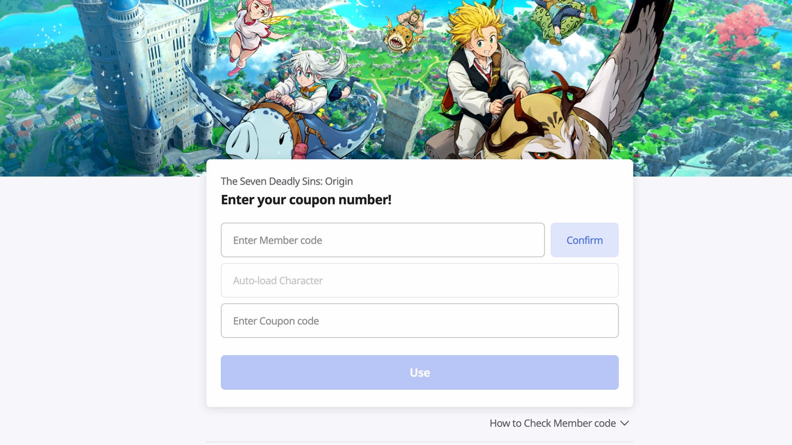 The Seven Deadly Sins Origin codes | VG247