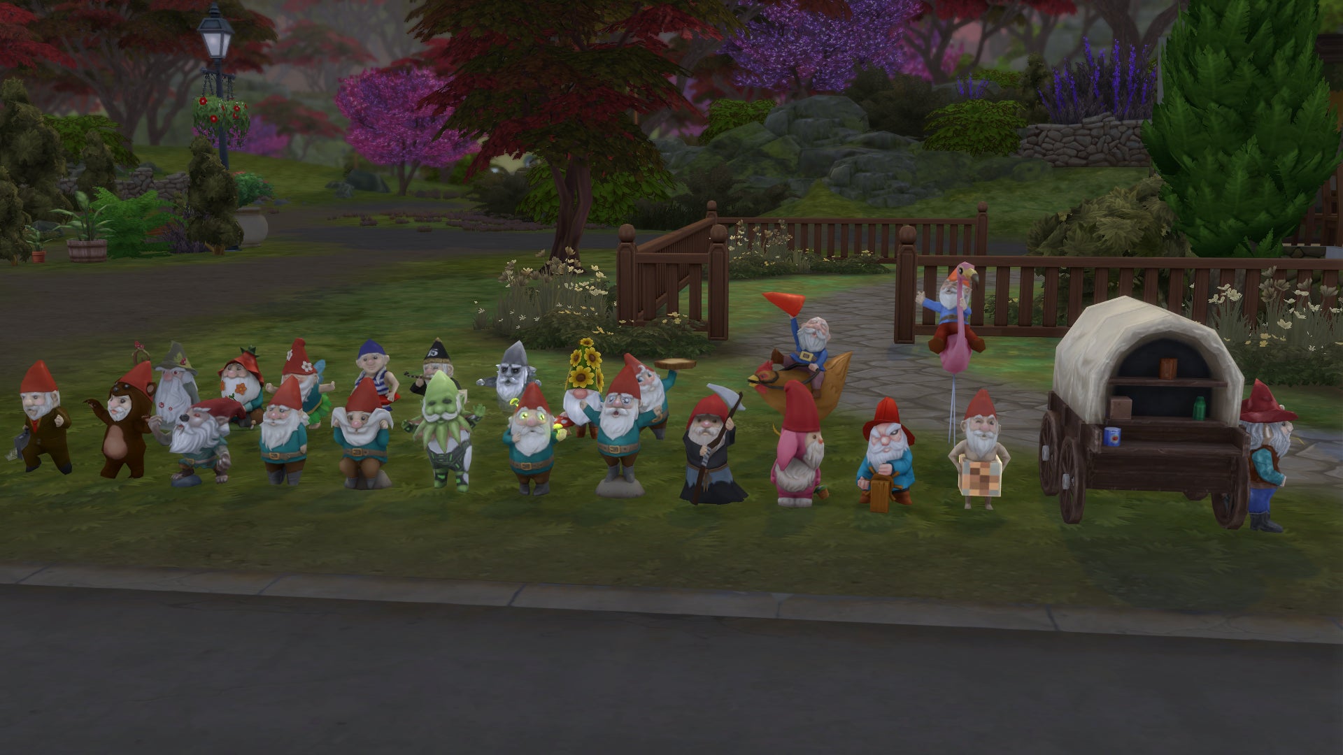 A donsy of gnomes, representing most of those available in The Sims 4. - 3
