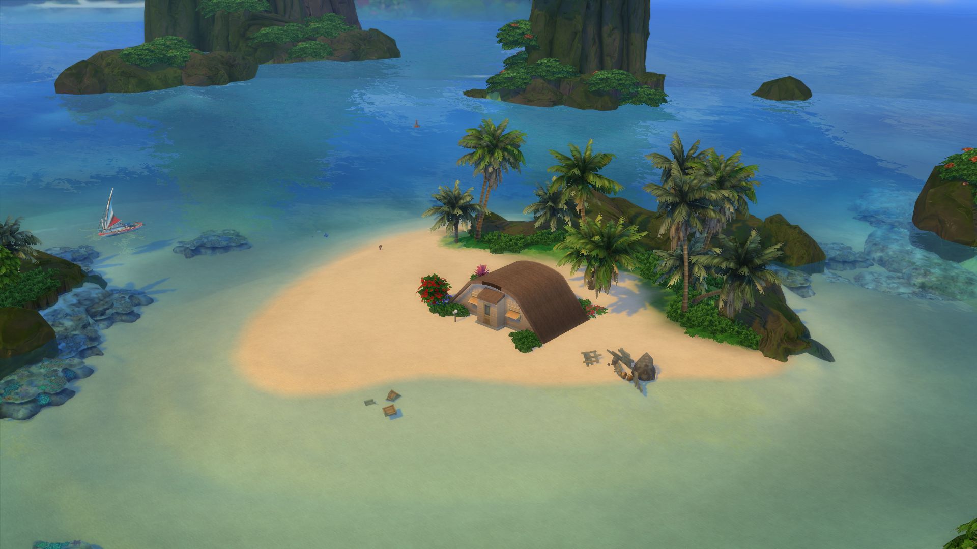 I made an isolated island hermitage in The Sims 4 but it is a complete coincidence