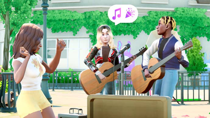 Official screenshot from EA’s The Sims-themed City Life Game with Friends playtest.