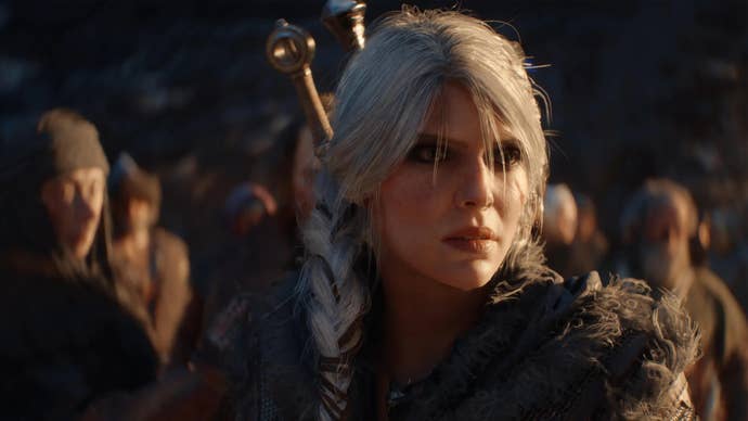 Ciri looking slightly miffed at something offscreen in a trailer for The Witcher 4.