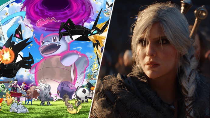 Ciri in The Witcher 4 alongside some Pokemon in Pokemon Go.