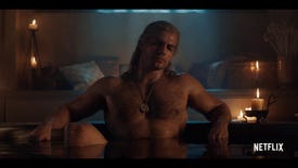 If Netflix's Witcher isn't based on the games, why that shot of Geralt in the bath?
