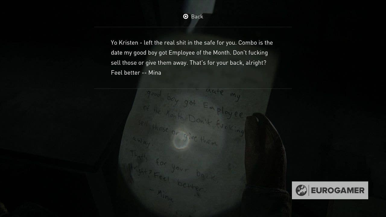The Last of Us Part 2 Safe Code solutions and code locations list ...