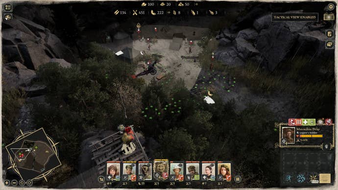 Sniping an enemy encampment in Last Train Home.