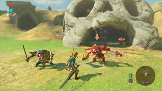 Watch a flock of Cucco utterly destroy a moblin in Zelda: Breath of the Wild