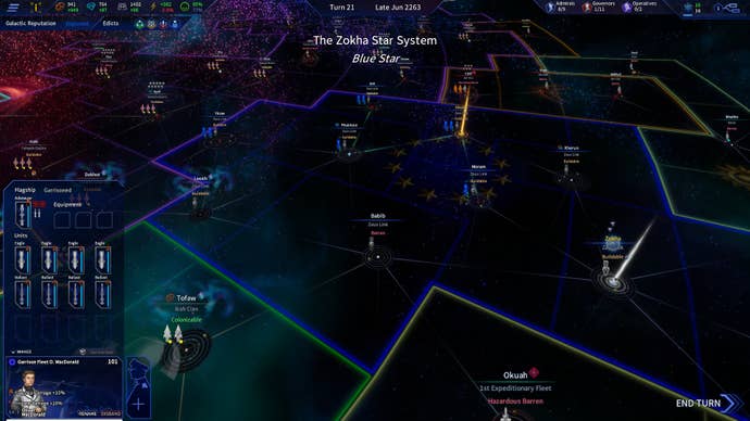 An overview of a star system in The Pegasus Expedition