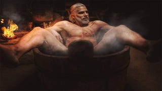 The Witcher 3 Cosplay Calendar features official Geralt promo model, famous bathtub shot, nipples