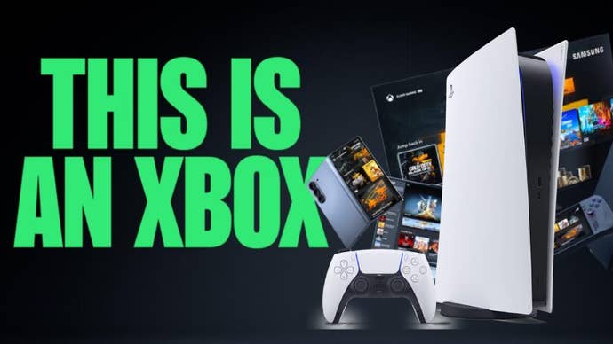 “This is an Xbox” campaign with PS5 console