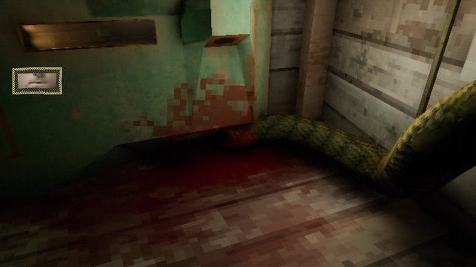 Blood pools out of a machine in Threshold.