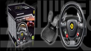 New Thrustmaster racing wheel and gear shifter, "aggressive and complete"