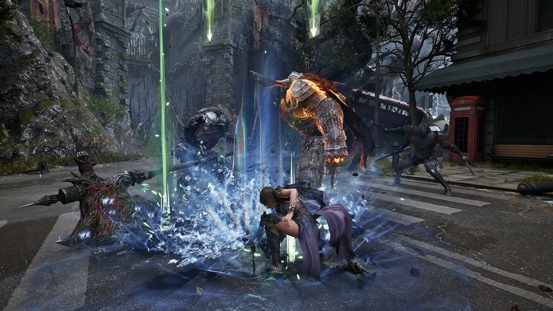Tides of Annihilation official image showing combat with a kidn of ground-pound ability
