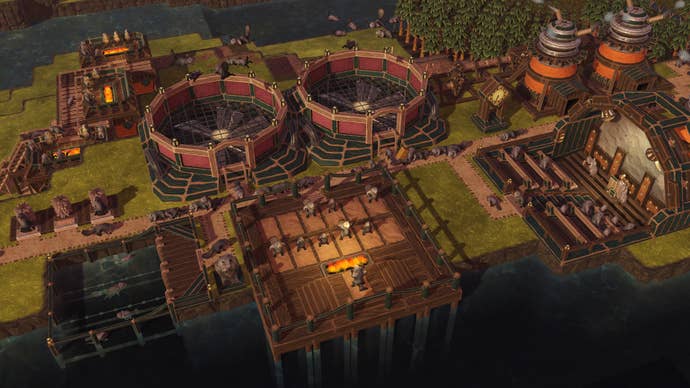 A bunch of new Badwater attractions in Timberborn.