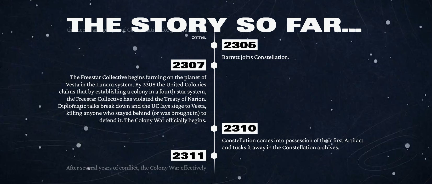 Starfall Timeline Bethesda’s new Starfield lore timeline leaves Earth's fate a mystery ...