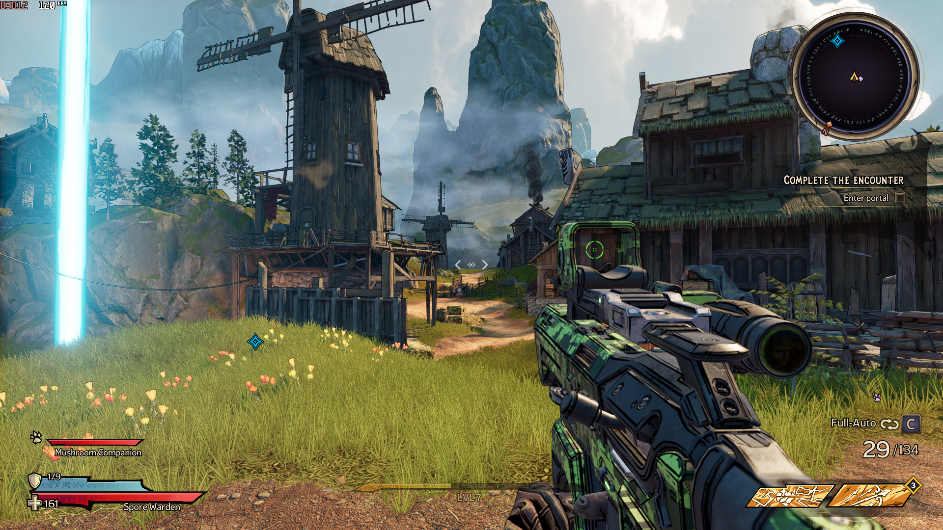 Tiny Tina&rsquo;s Wonderlands running on Badass quality at 1080p.