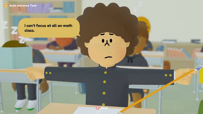 The teen worries astir maths portion sitting successful school.