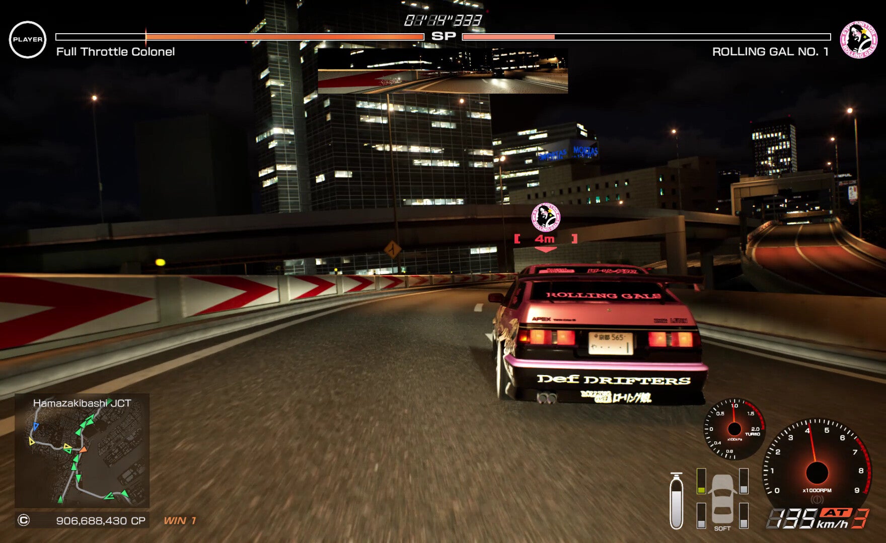 A decal-covered car takes a corner on the expressway in Tokyo Xtreme Racer. - 1