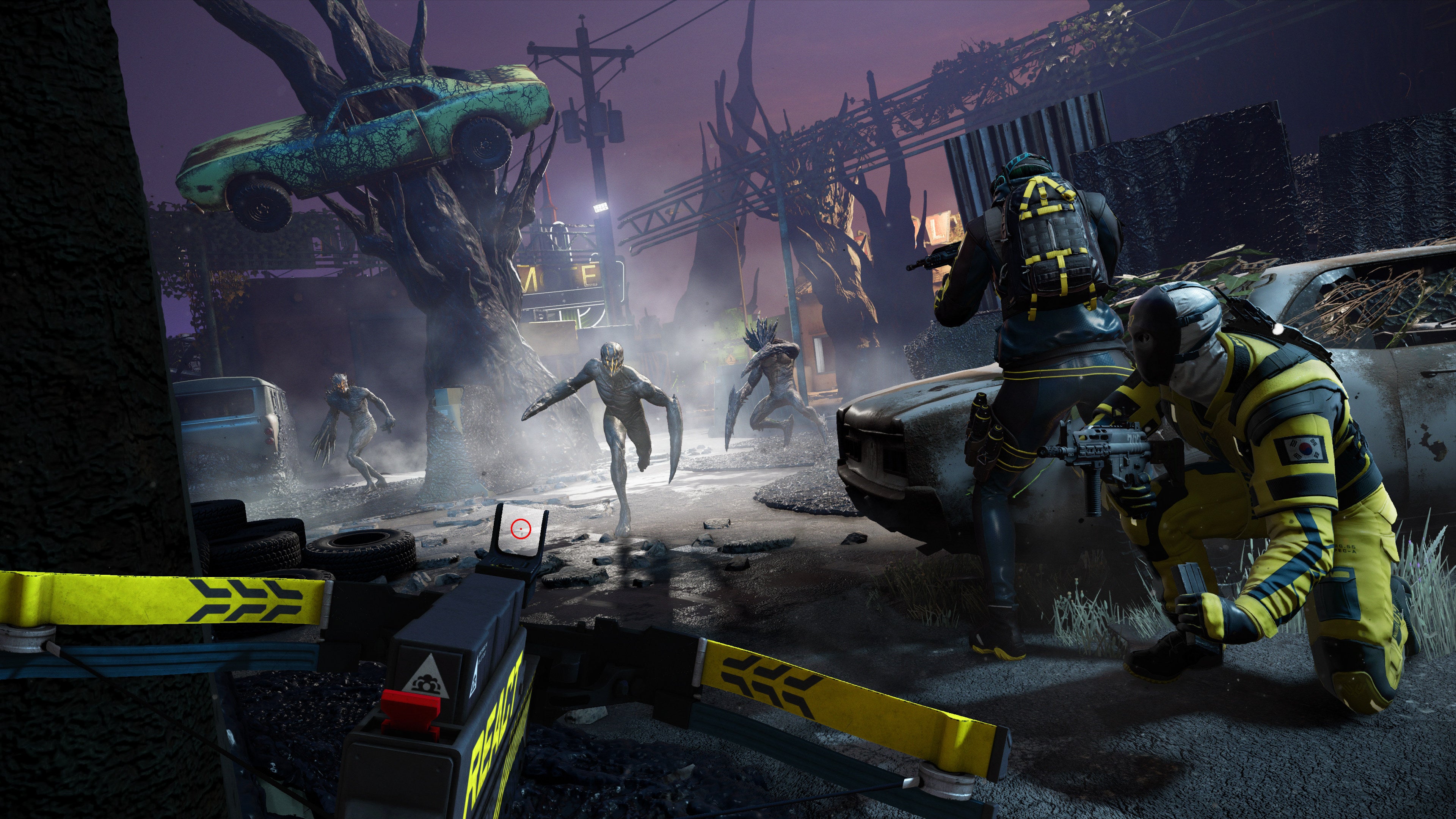 Fighting monsters in a Tom Clancy&rsquo;s Rainbow Six Extraction screenshot.