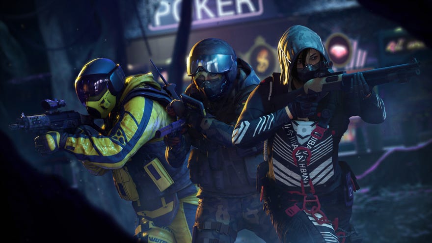 Fighting monsters in a Tom Clancy’s Rainbow Six Extraction screenshot.