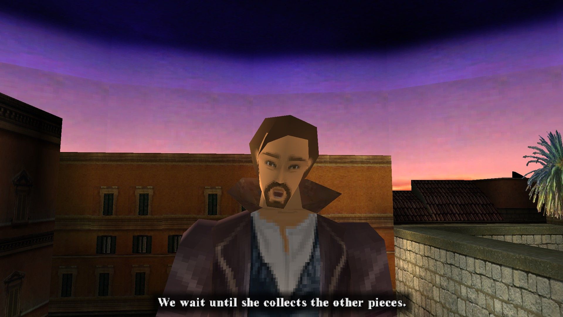 A side-by-side comparison shows an enemy of Lara's speaking to camera, blocky and old-fashioned. - 9