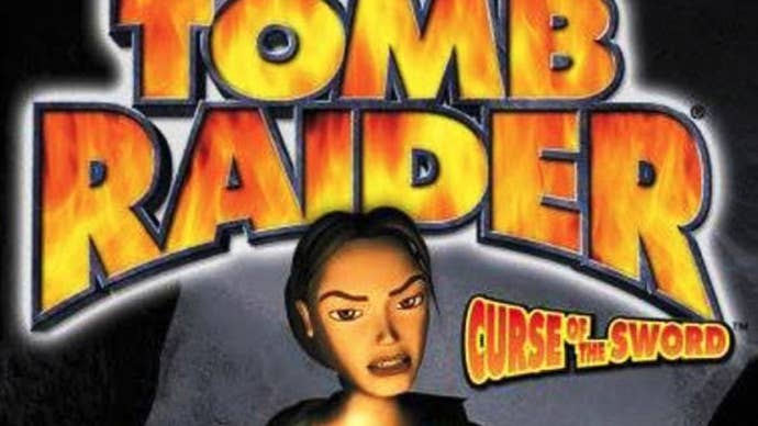 The Game Boy Color cover for Tomb Raider Curse of the Sword.
