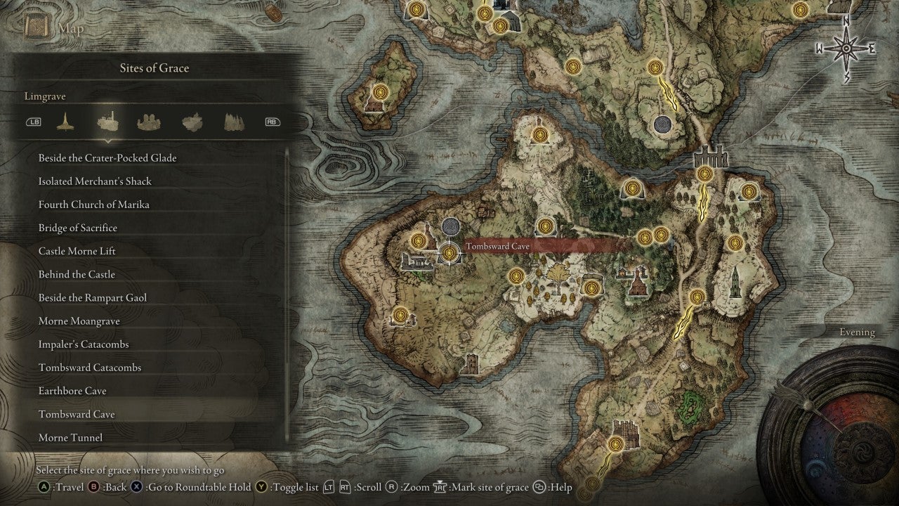 Tombsward Cave Grace in Elden Ring