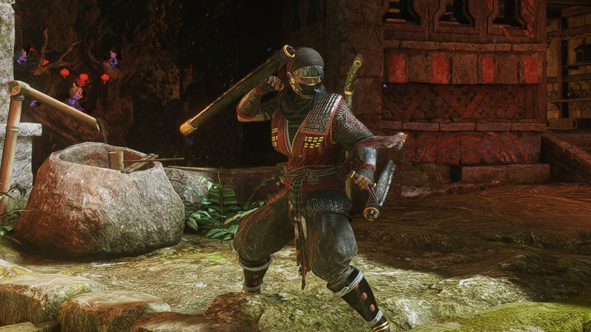 A Ninja holds two Tonfa in a fighting stance in Nioh 3. - 12
