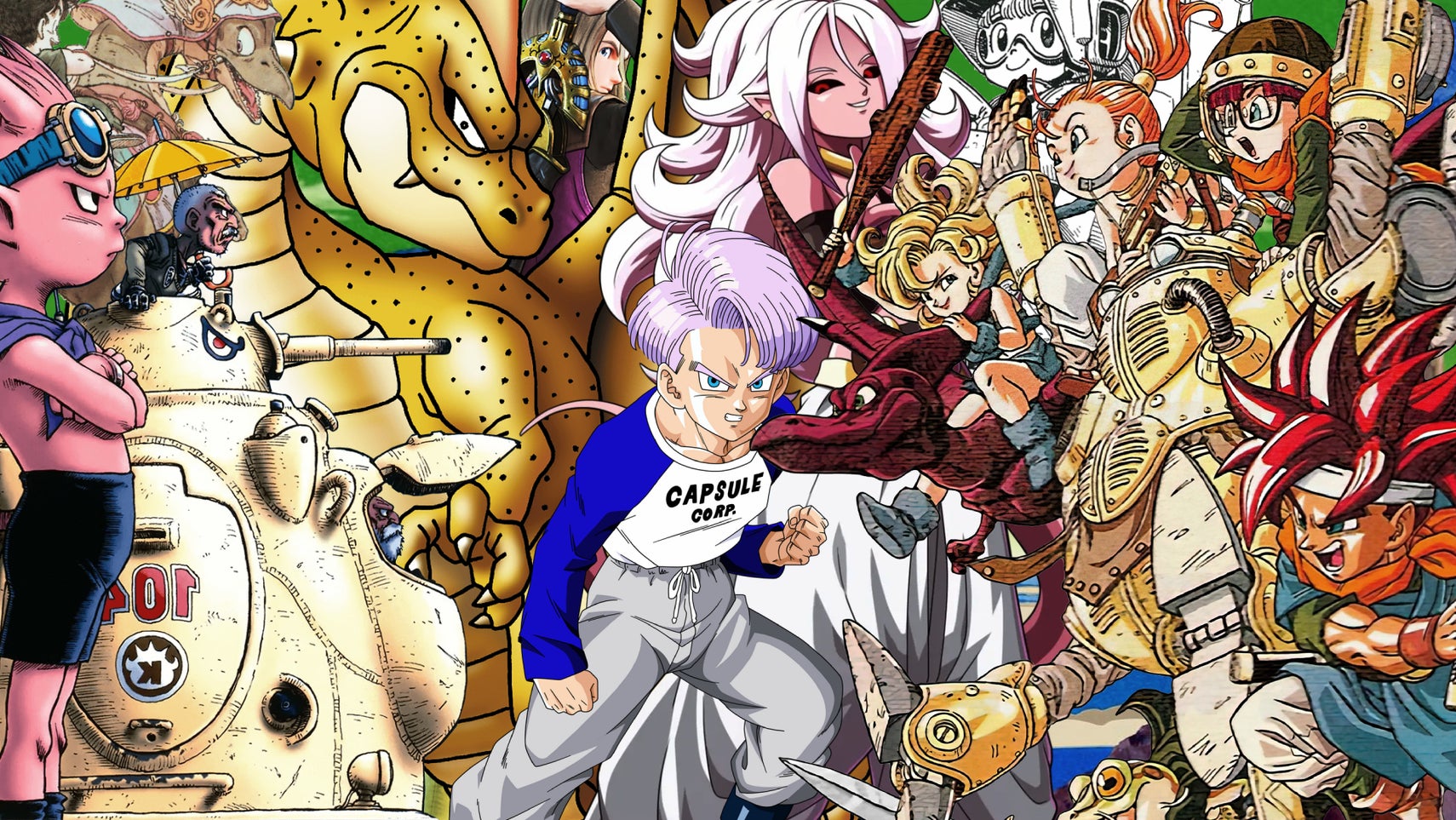 A compilation of characters that Akira Toriyama worked on throughout his illustrious career. - 1