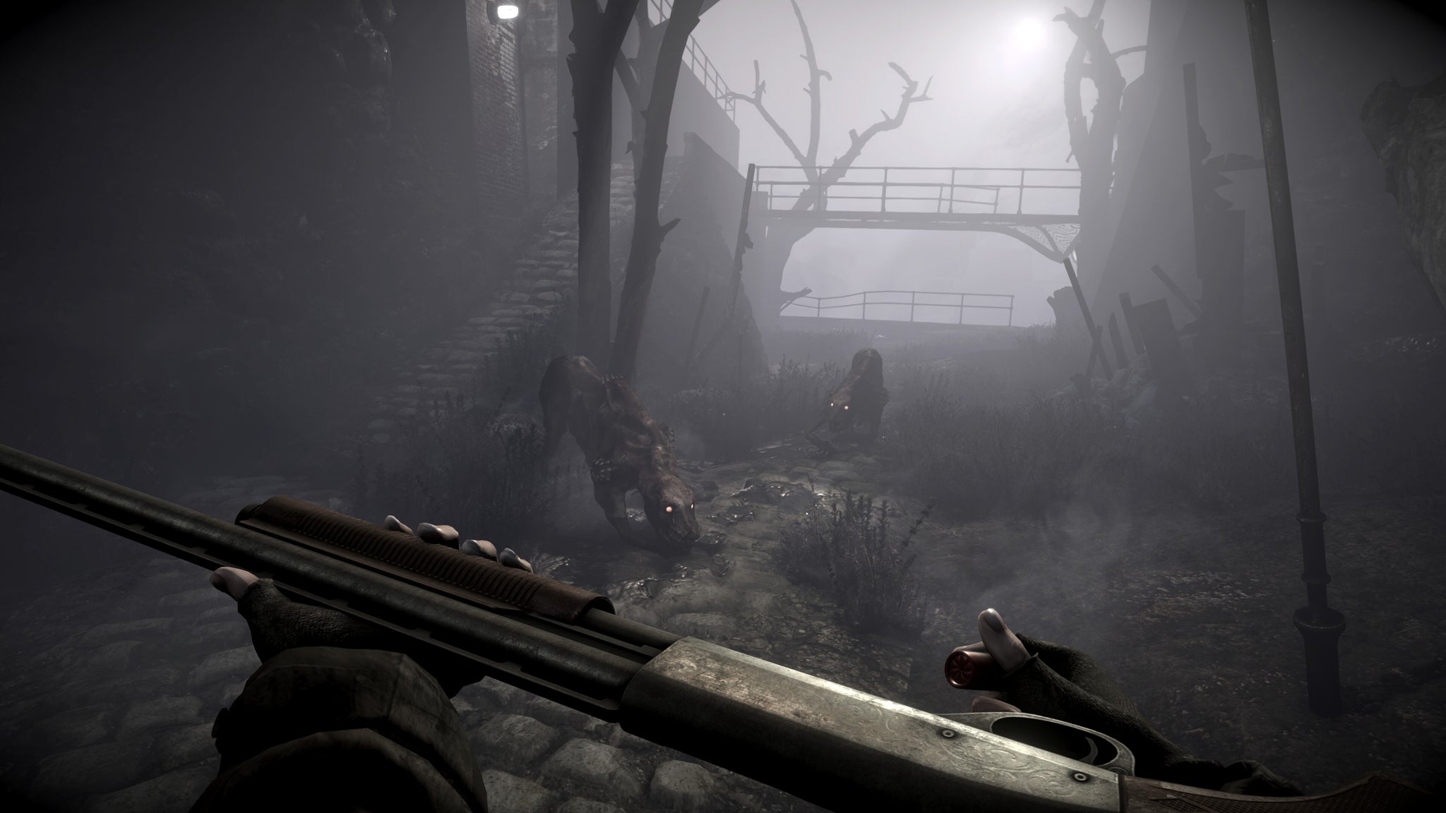 Fighting some horrible dogs with a shotgun in Total Chaos. - 5