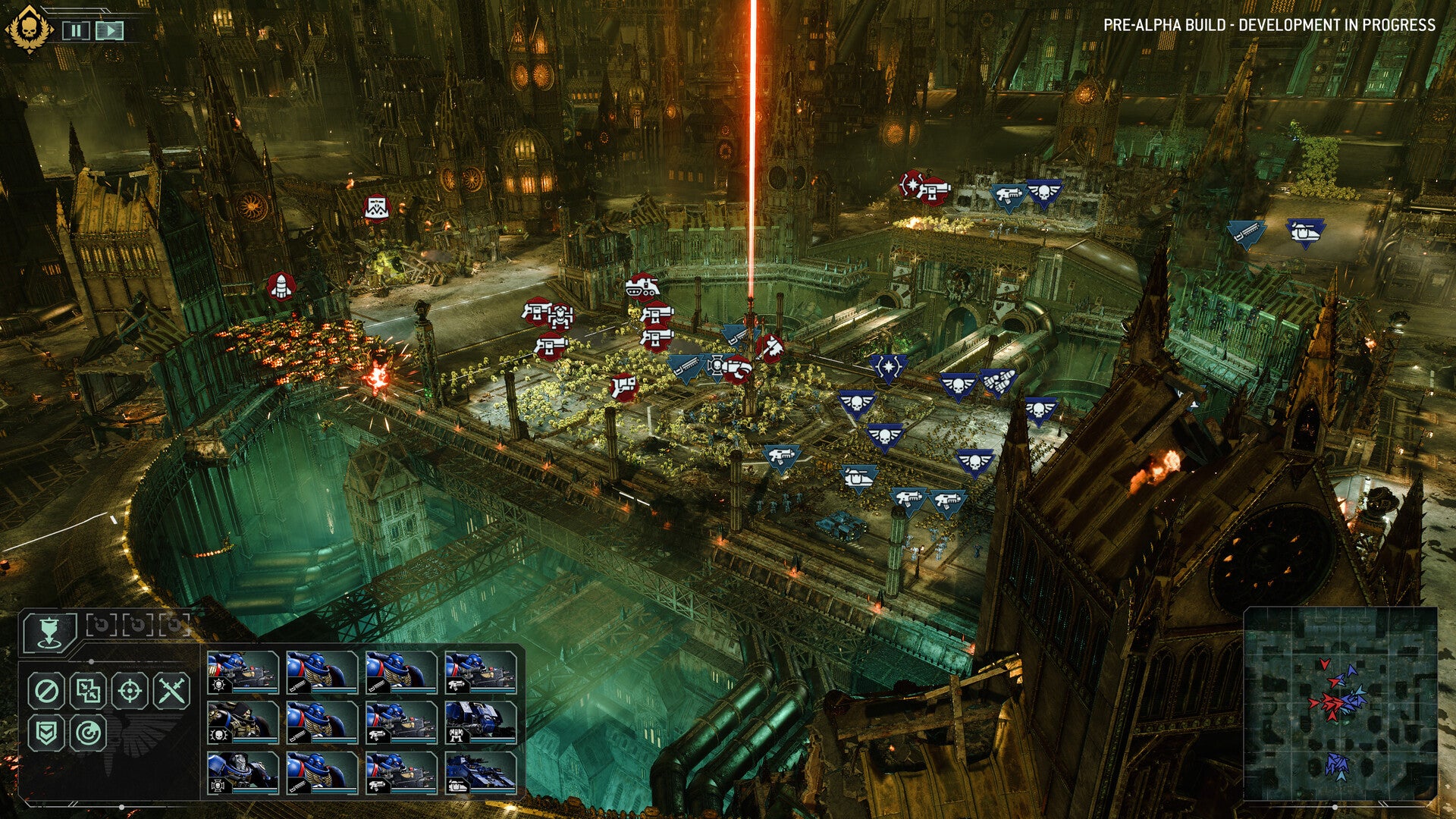 A big battle happening in Total War: Warhammer 40,000