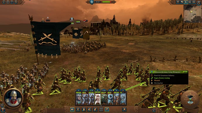 Archers move into position in Total War Warhammer 3.