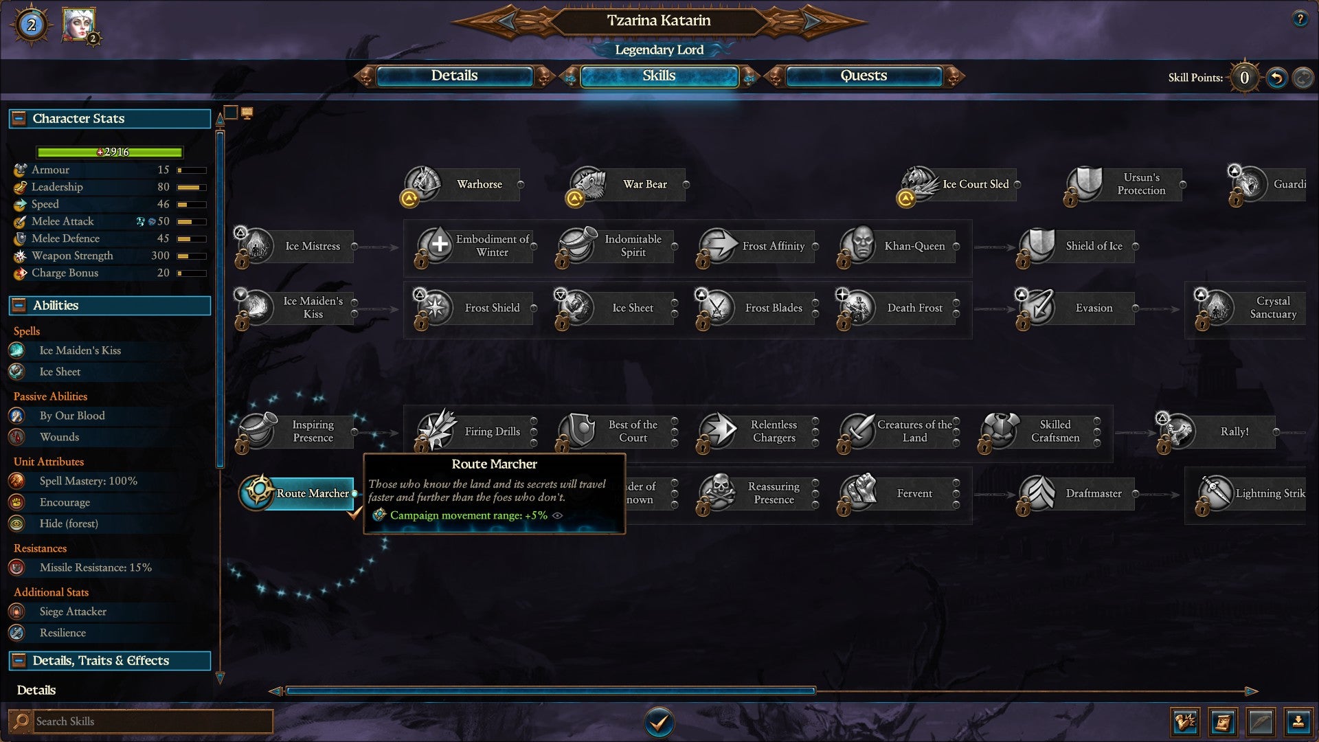 Skill point selection in Total War Warhammer 3. - 20