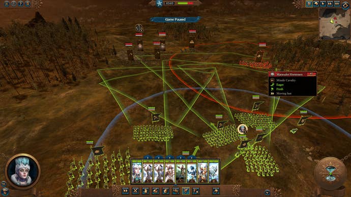 Award winning tactics during a battle in Total War Warhammer 3.