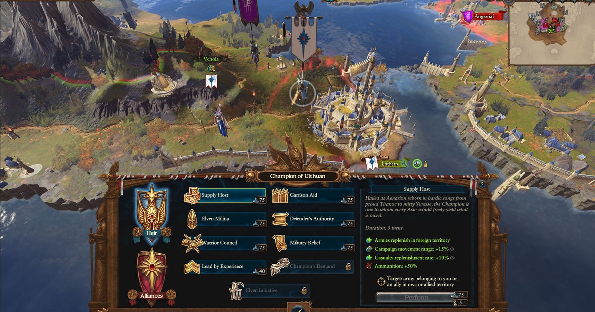 Total War: Warhammer 3's latest free update adds dancing Chaos armies, Norscan Spoils, High Elf patronage and just, too much, basically