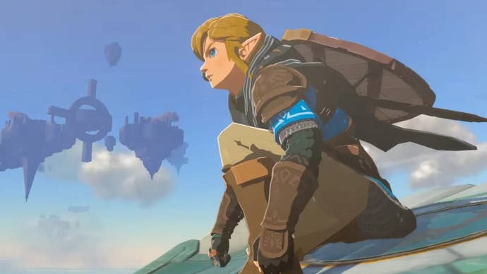 Image showing The Legend of Zelda: Tears of the Kingdom main character Link looking into the distance.