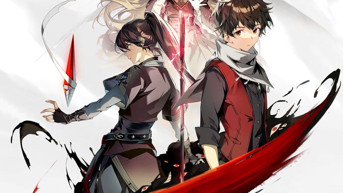 Artwork showing anime characters from the mobile game Tower of God New World.