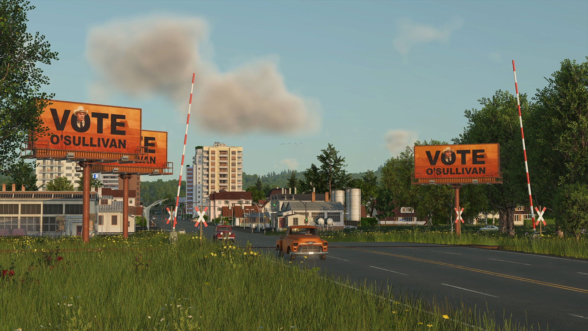 An empty road in Transport Fever 3