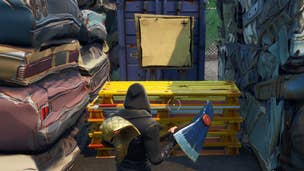 Fortnite: search the treasure map signpost at Junk Junction