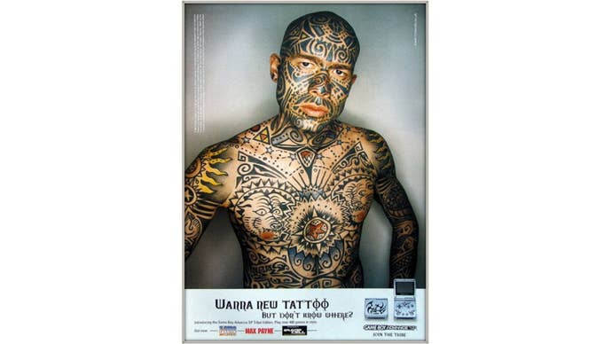 Game Boy Advance SP “tribal” marketing.